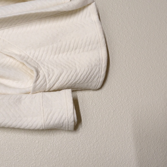 World Market Quilted Cream Open-Front Women's Cardigan Size Large - Picture 5 of 8